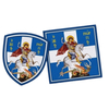 High Quality Custom UV Printed GREEK PVC Patch for Hat 3D Colorful with Cover Border and Loop & Hook Backing