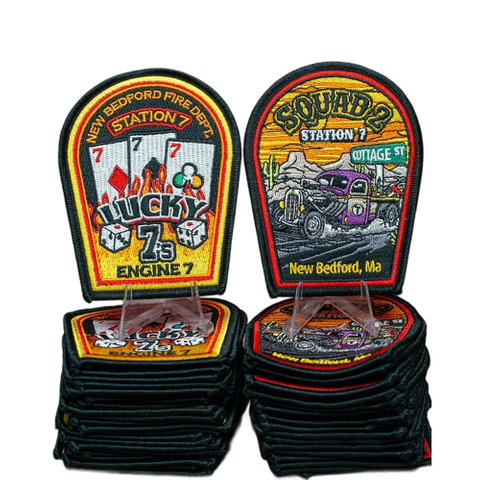 Wholesale Personalized Customization Firefighters Embroidery Chenille Iron on logo Embroidered Heat Transfers Patches for Clothes