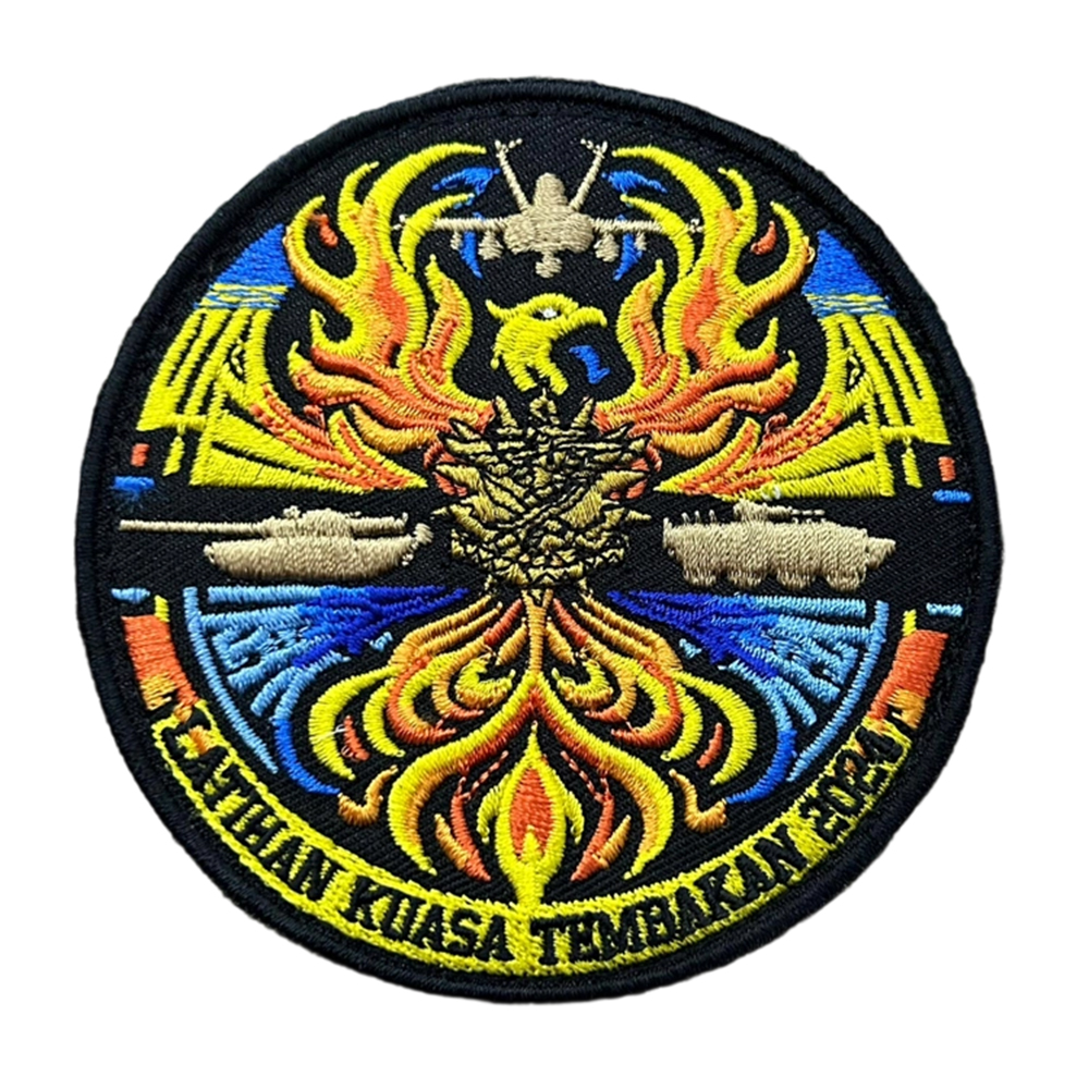 Colors Embroidery Country Flag Element Patch of Malaysia Multiple Choice Round Tactical Malaysia Flag Patch for Jackets Shirt
