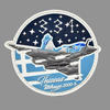 3D Aircraft PVC Fully Embroidered Cool Patch by PatchClub Iron-On PVC with Merrow Border for Clothes and Bags OEM Model