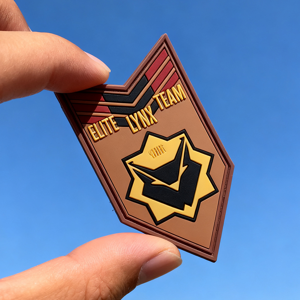 Custom Portugal Airsoft Style PVC Patch Soft Rubber 3D Logo Label Personalized Hook and Loop Badge for Clothing Bags Jackets