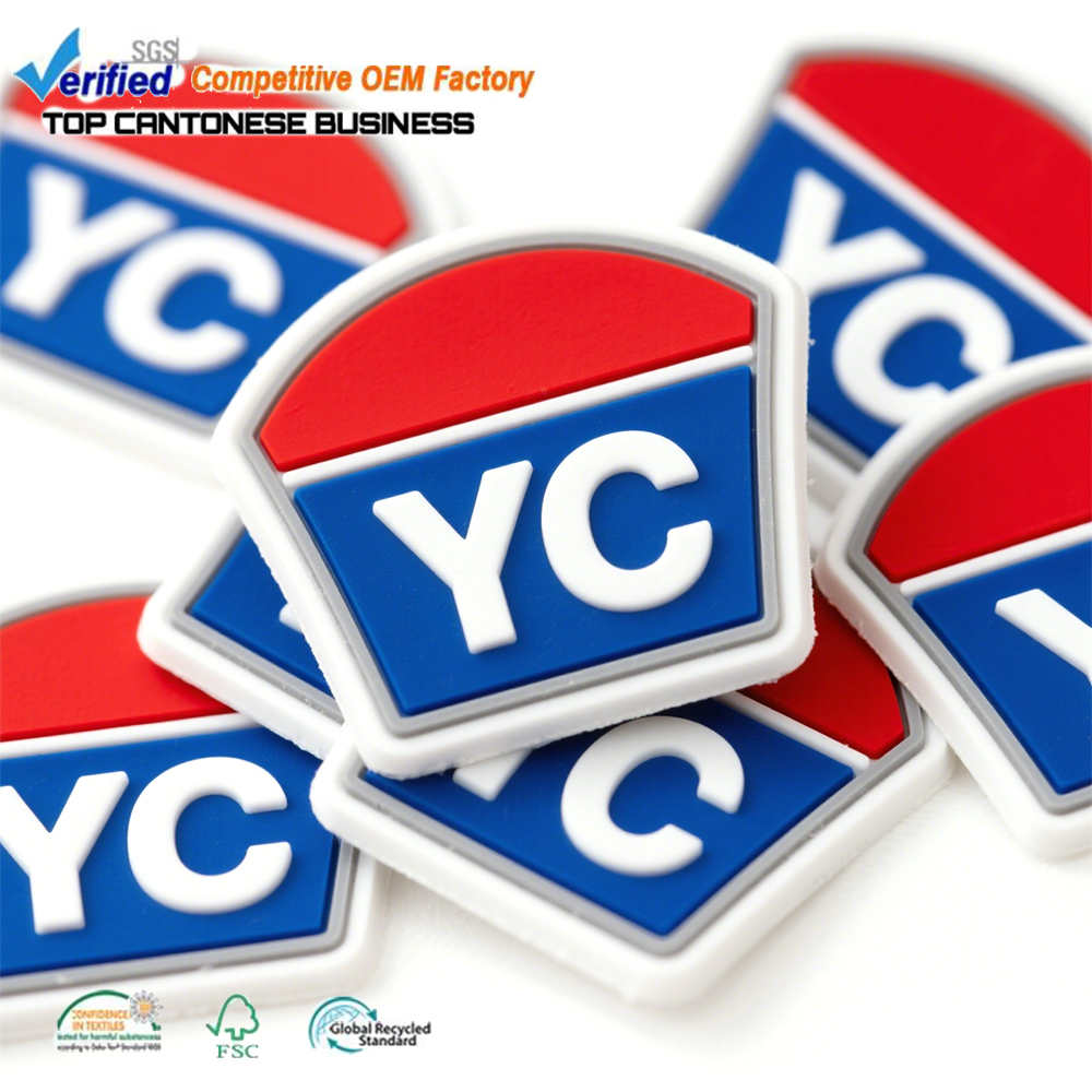 Eco-friendly Rubber Patches Factory Price Customized 3D Embossed Logo Silicone PVC Soft Badges for Garment