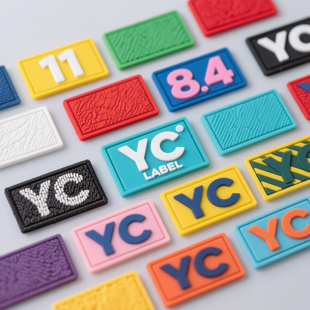 Custom Soft PVC Rubber Patches 3D Heat Press Silicone Labels with Embossed Logos for Clothing, Hats, Bags, And Sports Gear