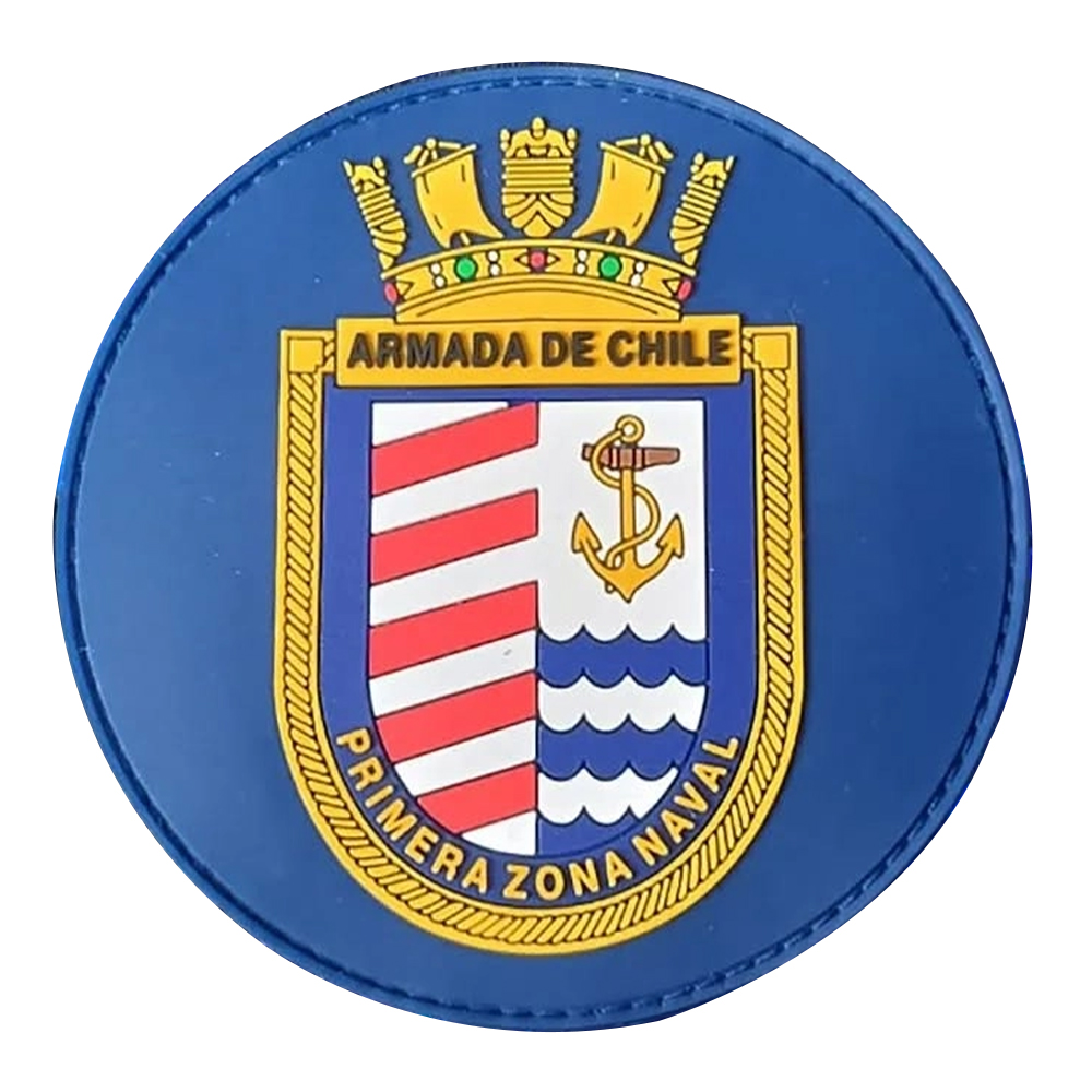 High Quality Chile Tiger Silicone 2D PVC Logo Custom Embossed Soft PVC Patches Rectangle Iron-on Rubber Tags for Clothing Hat