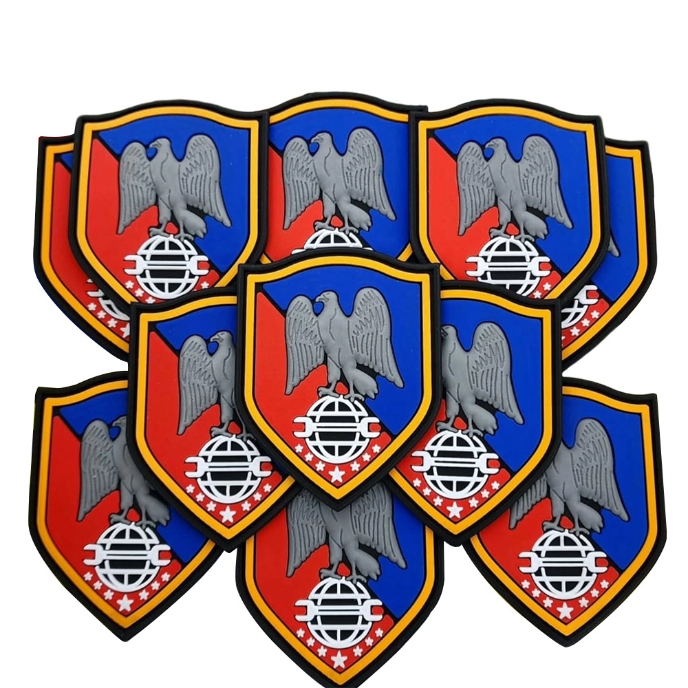 OEM/ODM Custom 3D Embossed Colombia Soft PVC Label Rubber Patch Iron-on Style Silicone Main Hat Accessories Custom Patch