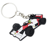 New Arrival Wholesale 2D Cartoon F1 Racing Car Custom Shape PVC Rubber Anime Key Chains Kids' Promotion Sale Accessories