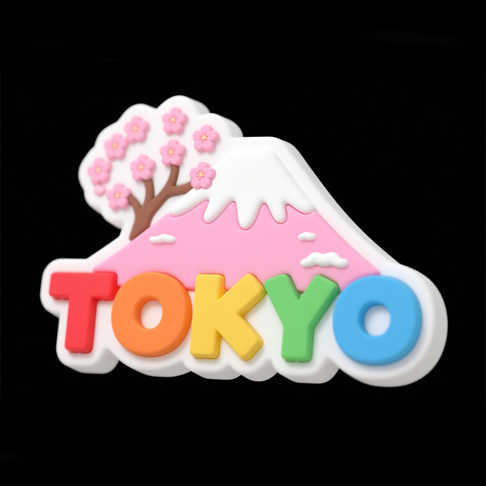 Factory Custom Made Design Souvenirs Stickers Embossed Design Soft PVC Rubber Silicone 3D Rubber Fridge Magnet