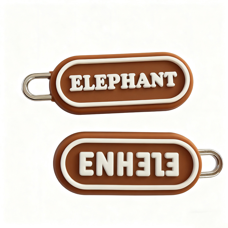 Custom Fashion Logo Free Sample Pvc Rubber Zip Pullers Metal Accessories Nylon Zipper Sliders for Garment Bags