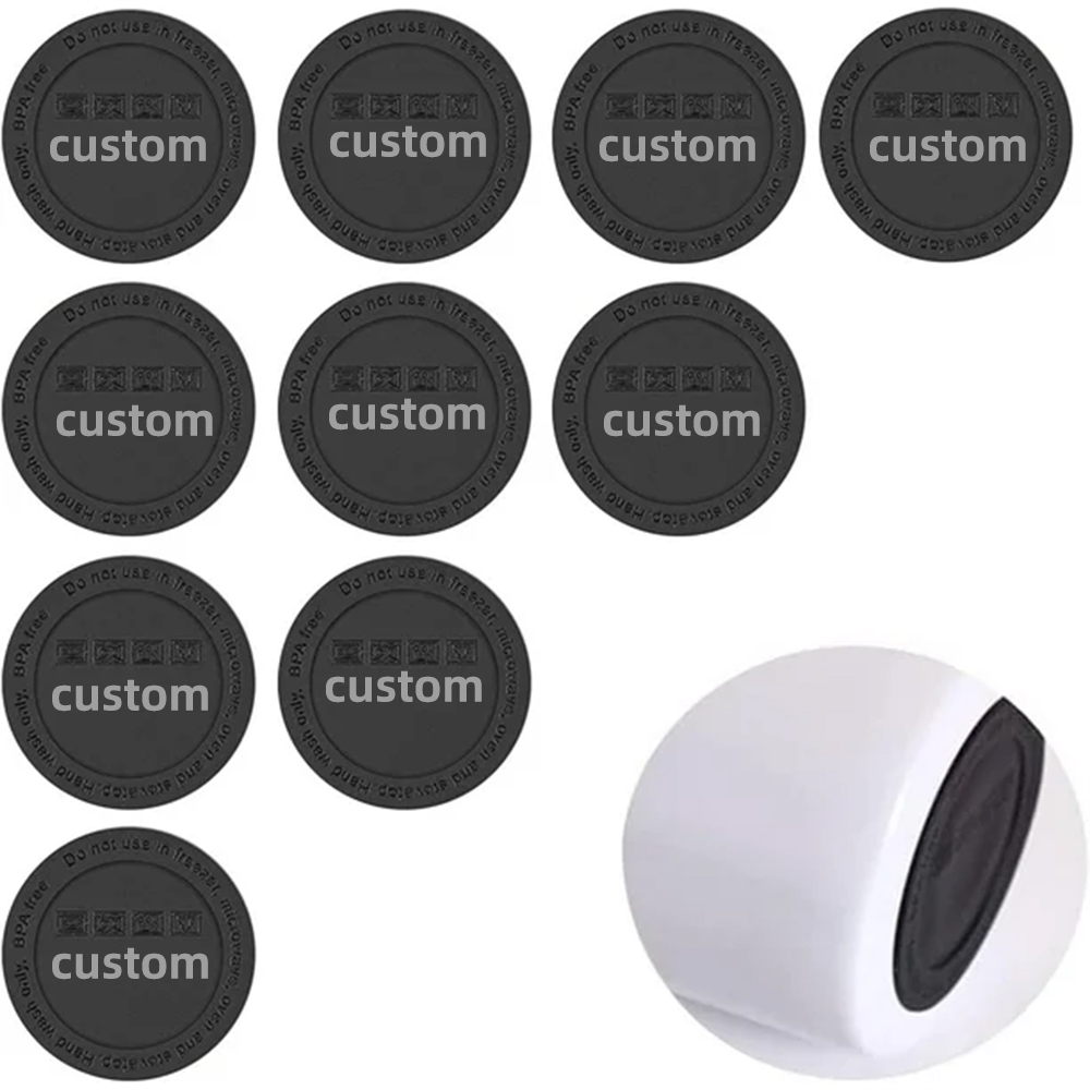 Custom PVC Rubber Bottom Patch for Tumbler, Anti-Slip Label Base Cover, Personalized Cup Accessories