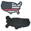 3D PVC Flag Rubber Badge Back Hook Patches Stars Stripes 3D USA Morale Cross PVC Patch Flag Stickers Shoulder Emblem Applique