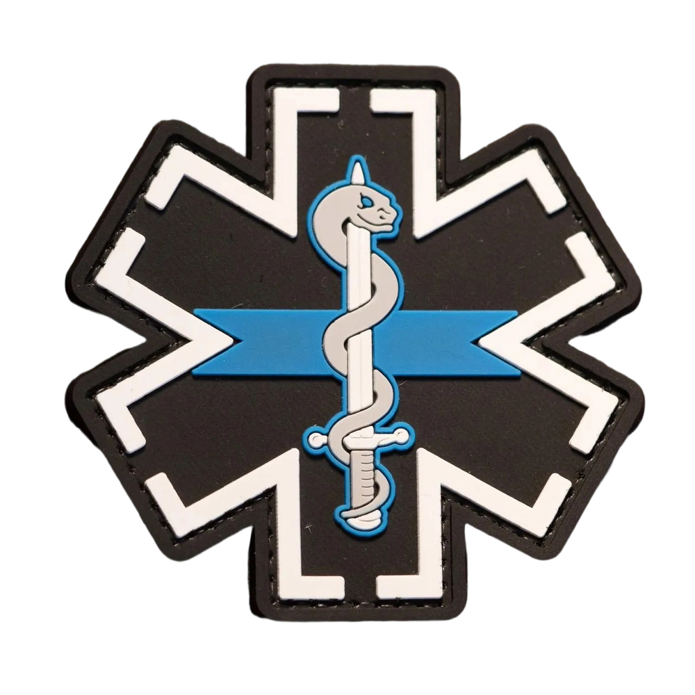 MEDIC Tactical Rubber Rescue Snack Patches Medical MED EMT PARAMEDIC Emblem PVC Rubber Badges