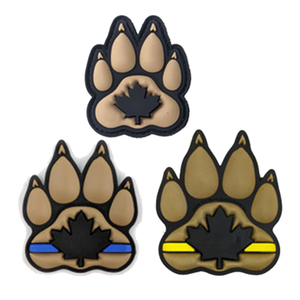 PVC Patches Custom Canada Tactical 3D/2D Rubber Debossed Design Garment Soft Silicone Rubber Label Flag K9 Patches for Clothing
