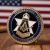 Manufacturer Custom 3D Enamel Freemason Eye Masonry Souvenir Masonic Stamping Metal Masonic Challenge Coin