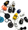 3D Mini Fitness Key Chain Customized Logo Gym Workout Keychains 3D Rubber PVC Sport Bottle Keychain