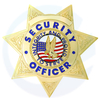 SECURITY OFFICER GOLD 7-POINTED STAR BADGE