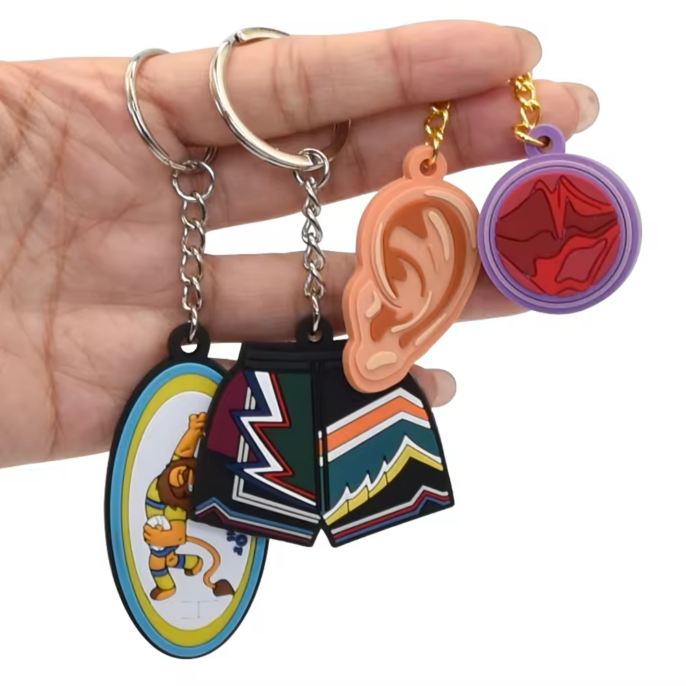 Customized Cute And Fun Fruit Animal Shaped PVC Keychain