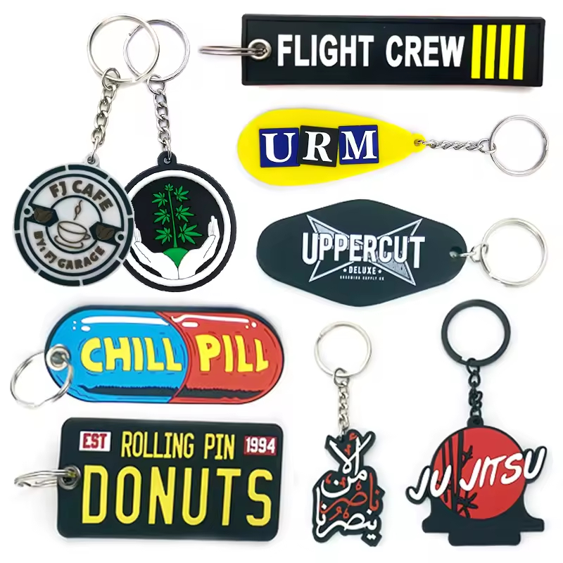 Cheap Custom 2d Soft Pvc Keychain Letter Logo/Soft Rubber Keychain