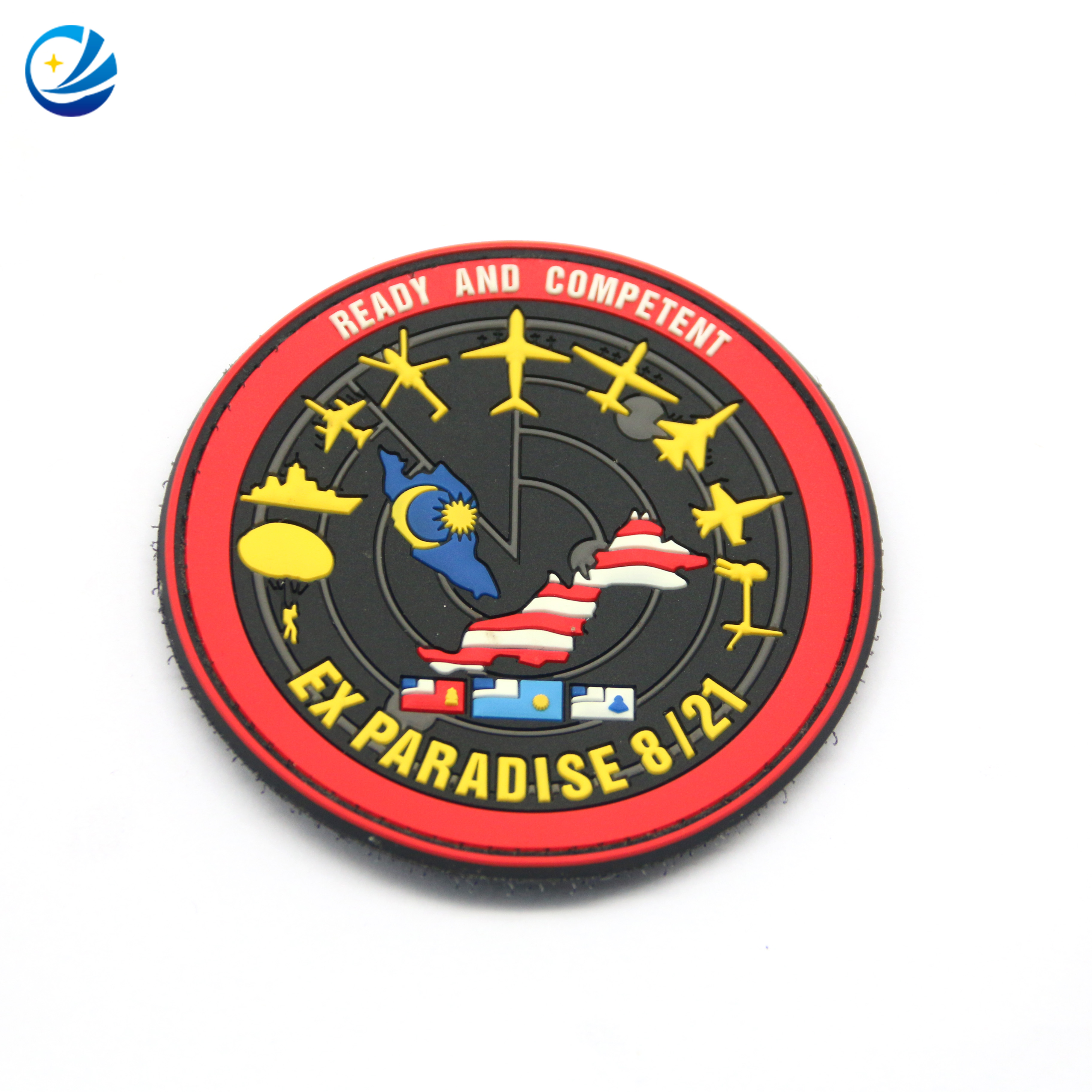 Police Bear Orange PVC Patch