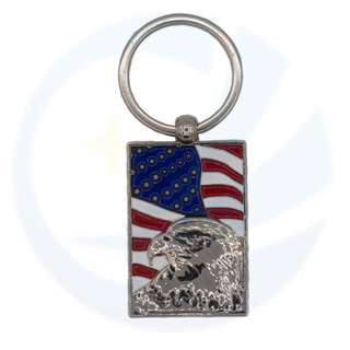 USA Flag with Eagle Key Chain