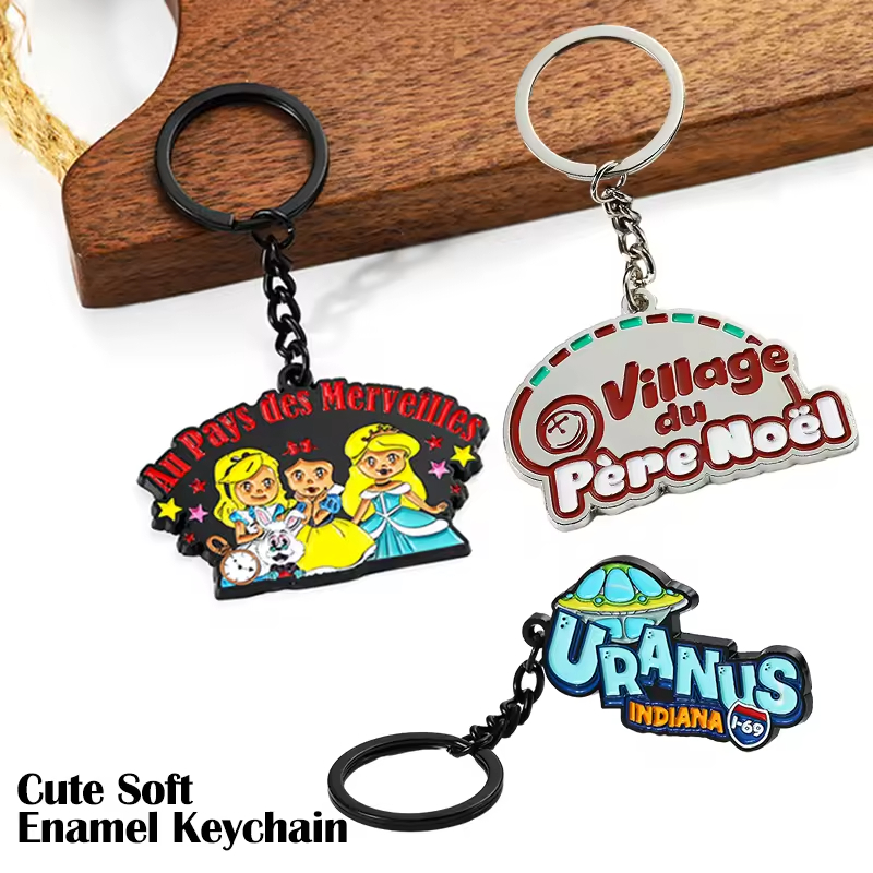 Cartoon Animal Anime Character Enamel Keychain for Gifts