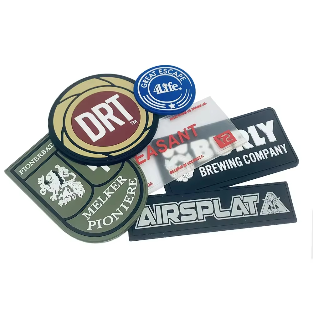Custom 3d Soft Embossed Brand Logo PVC Patches