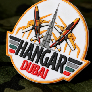 Dubai Flight Wing PVC Patch – Durable Embossed Rubber Emblem with Velcro Back