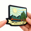 Outdoor Color PVC Patch Not All Those Who Wander Are Lost Vibrant Quote Badge for Backpacks and Jackets