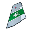 Custom Jet Tail PVC Patch Green Aircraft Wing Design 3D Soft Rubber Emblem Waterproof Durable Hook and Loop Badge