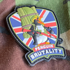 Custom UK Penguin Brutality PVC Patch 3D Soft Rubber Morale Emblem Funny Design Hook and Loop Badge for Jackets and Bags