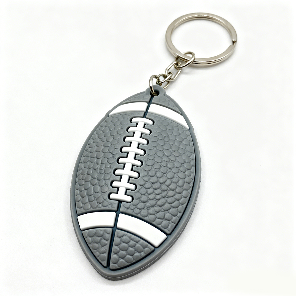 Custom Promotion Plastic Key Chain 3d Mini American Football Keychain nfl Football Keychain