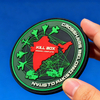 Custom Indian Aviation Wing PVC Patch 3D Rubber Hook Loop Badge