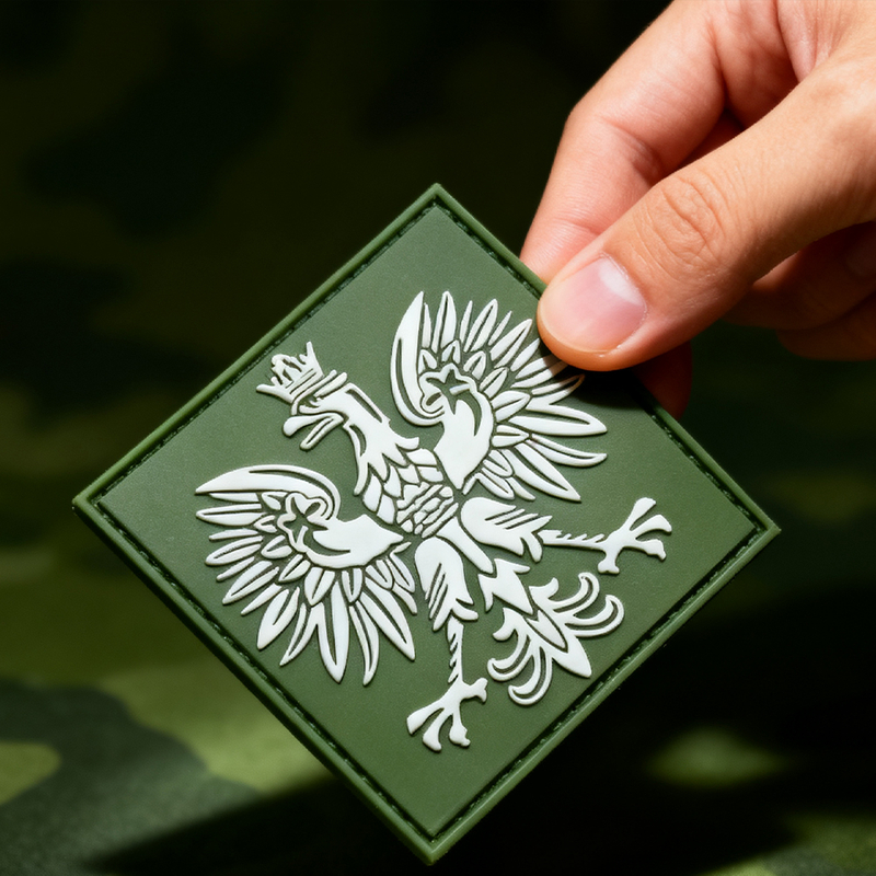Custom Poland Eagle Crest PVC Patch Polish Flag 3D Soft Rubber Emblem for Jackets Backpacks and Gear