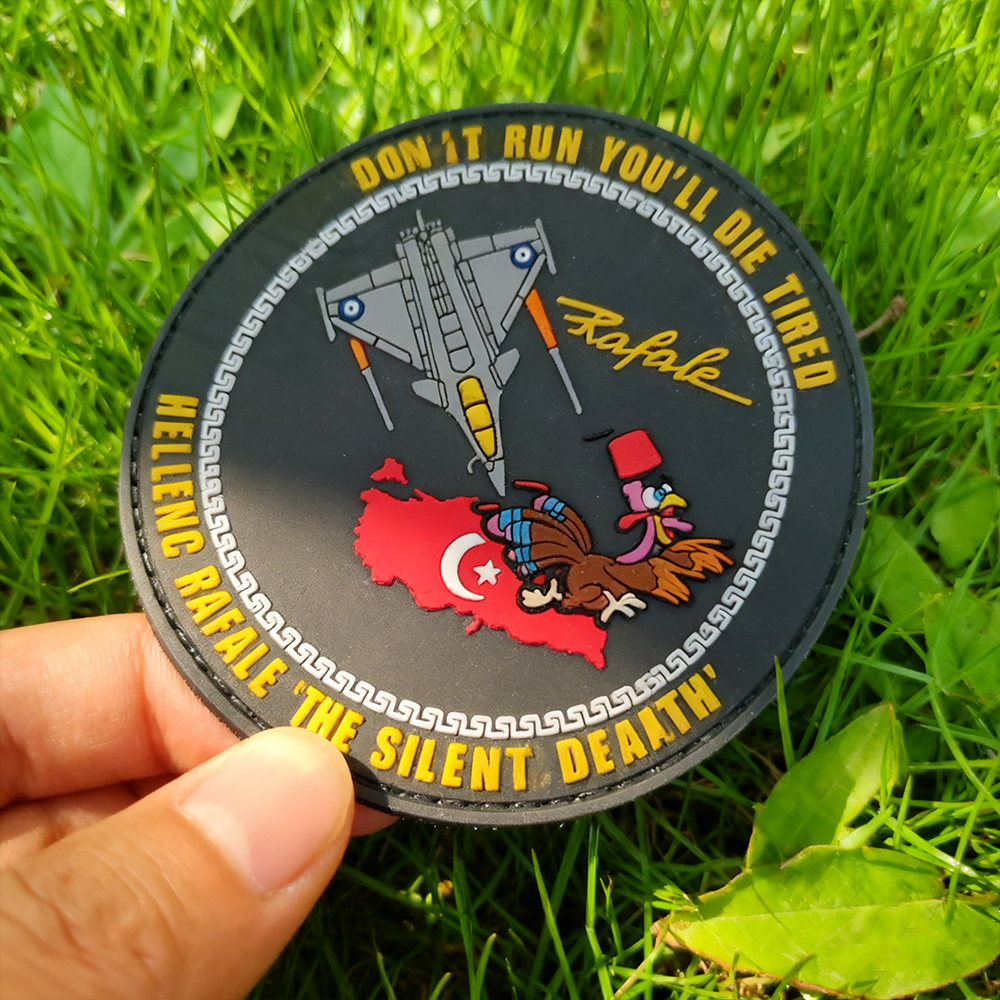 Turkey Flight Team Ghost Bird 3D Soft PVC Rubber Patch Personalized Logo Aviation Style Patch for Collectors