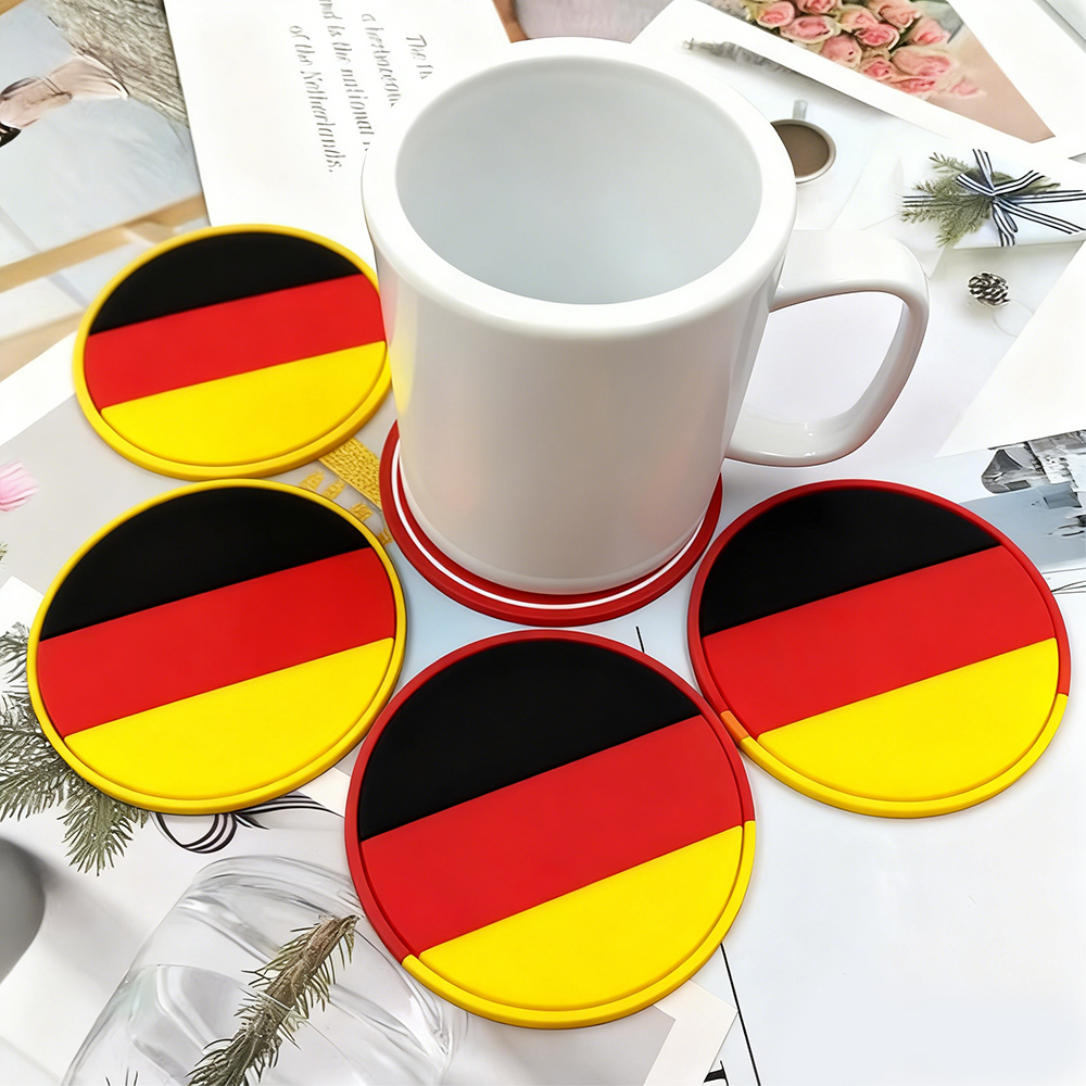 Promotional PVC Coaster Drink Beer Coffee Coaster Custom Logo Soft Rubber PVC Coaster Cup Mat