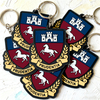 Wholesale Promotional Pvc Keychains Custom Designer Silicone University School Emblem Letter Key Chain Ring Rubber Keychain