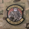 Custom “Too Old and Broken To Run Will Shoot Instead” PVC Patch Funny Quote Soft Rubber Badge with Hook & Loop