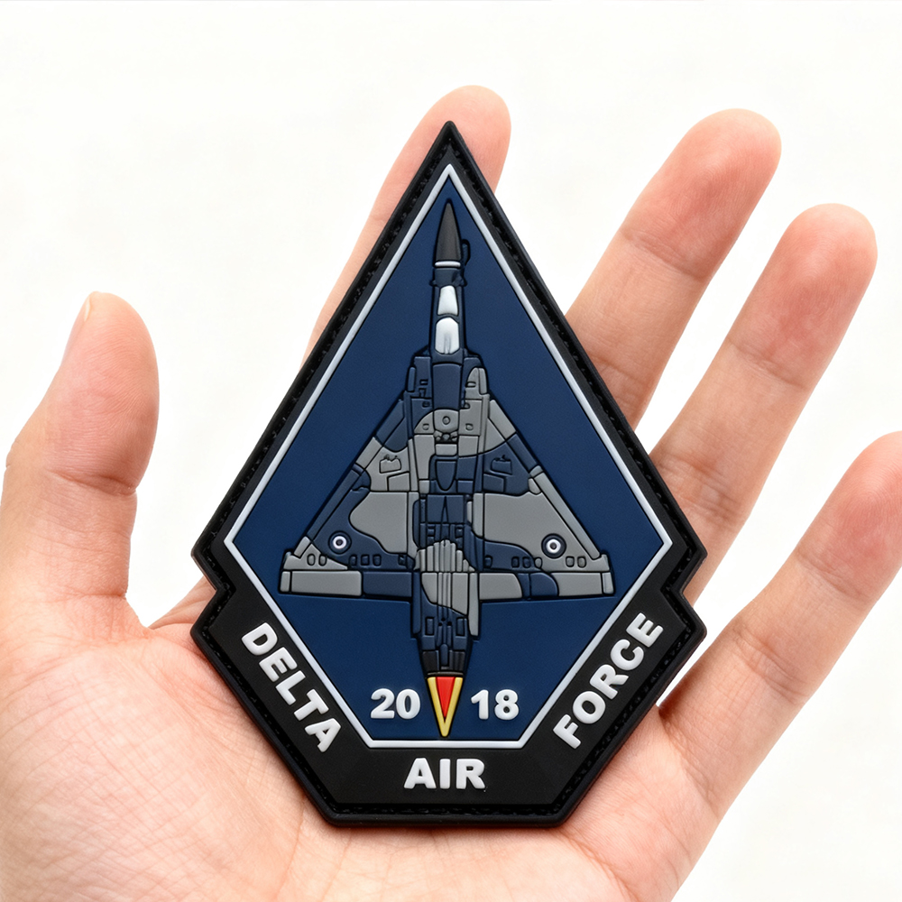 Custom Hellenic Aviation PVC Patch Hook & Loop Rubber Badge