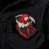 Custom Death Reaper Glow in the Dark PVC Patch 3D Rubber Badge with Hook and Loop Backing for Jackets and Bags