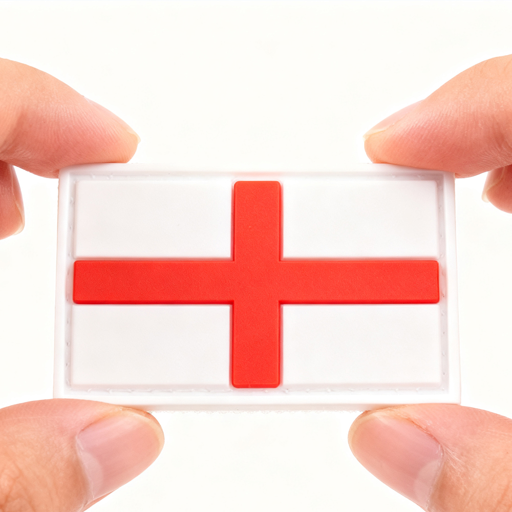 Beaver Detail PVC Morale Patch England – Custom 3D Soft Rubber Badge with Hook & Loop for Backpacks, Jackets and Outdoor Gear