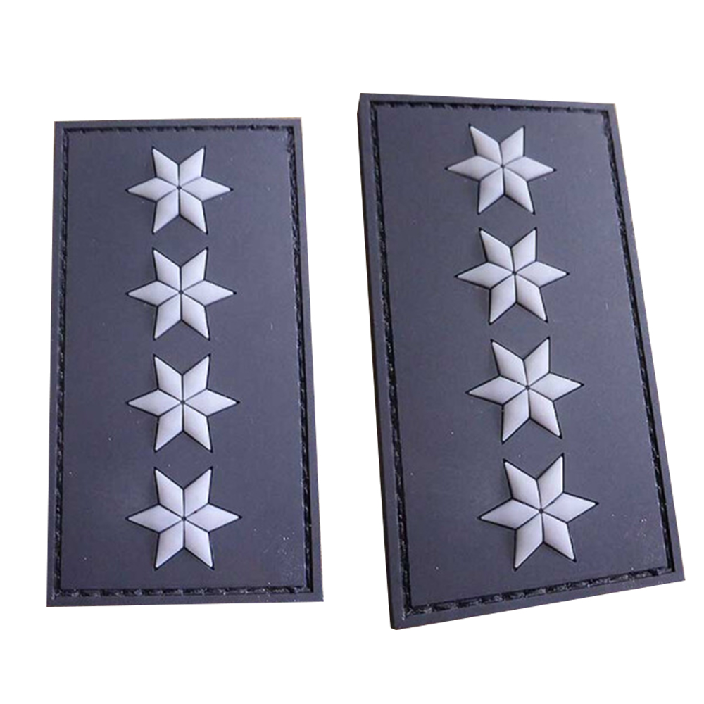 Custom Functional Badge Patch Black 3D Soft PVC Rubber Patch Embossed Logo Label Hook and Loop Patch for Jackets Bags Uniforms