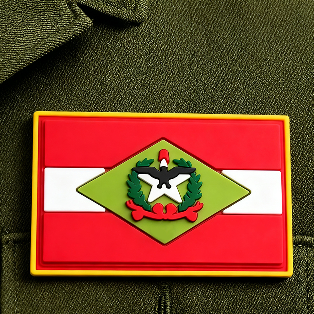 Custom Official Emblem Rubber Patch with Velcro – Soft PVC Badge for Uniforms, Bags and Jackets