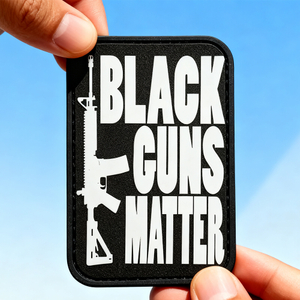 Custom Black Guns Matter PVC Patch 3D Rubber Morale Patch Hook and Loop for Jackets Bags and Collectors