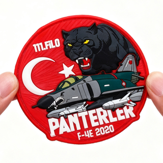 Custom Turkey Panthers PVC Patch 3D Soft Rubber Badge with Hook Backing for Jackets Bags Gear
