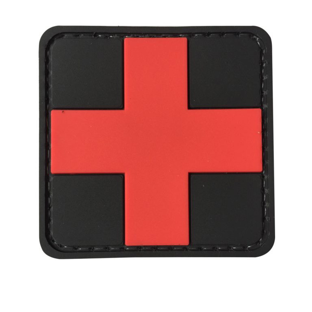 Personalized 3D Soft PVC Medic Patch Custom Rubber Label Hook and Loop Backing Durable Waterproof PVC Emblem for Outdoor Gear