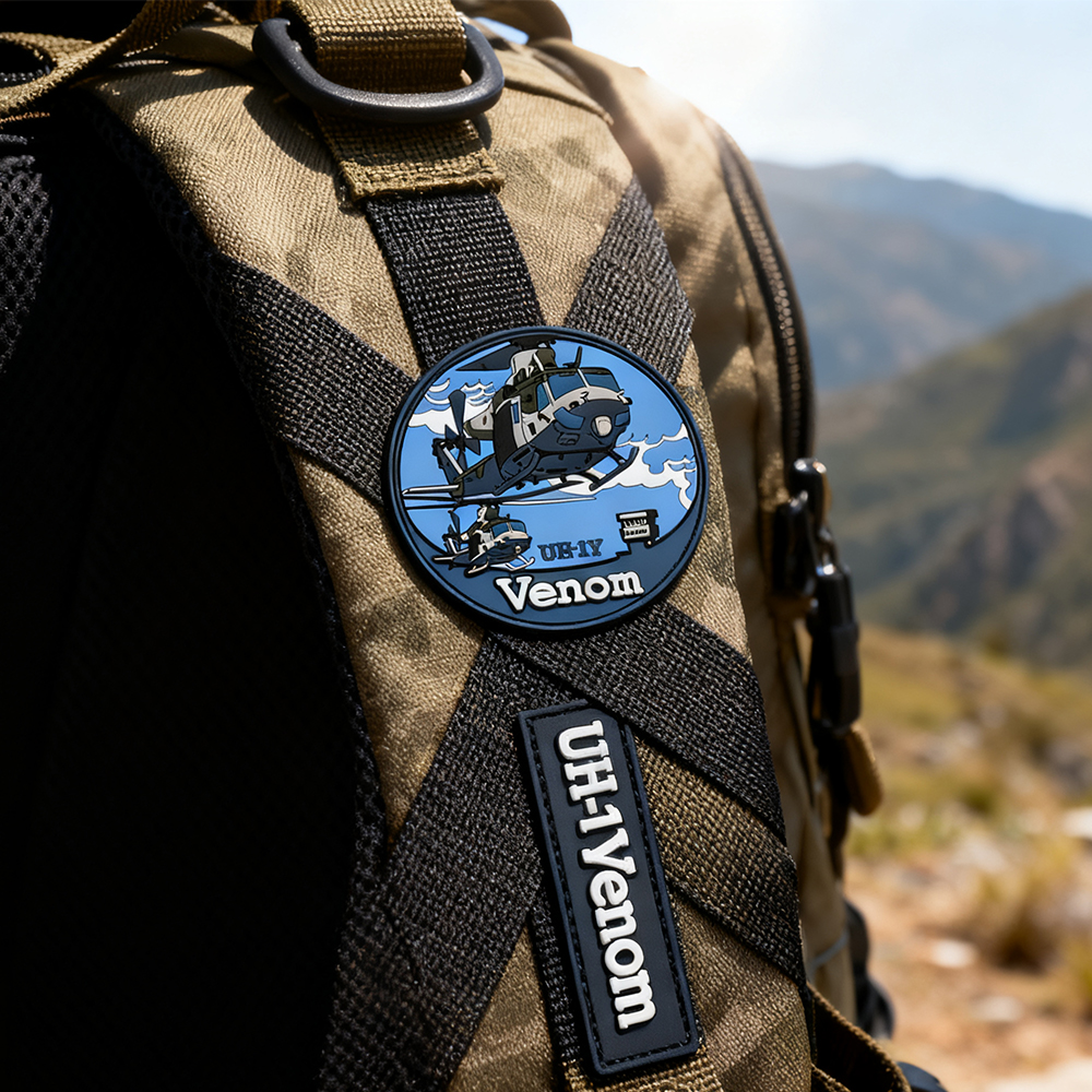 Custom Czech Aviation Unit PVC Patch 3D Rubber Badge with Hook Backing