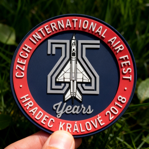 Custom Czech CIAF International Air Fest PVC Patch 3D Rubber Emblem for Collectors and Aviation Fans