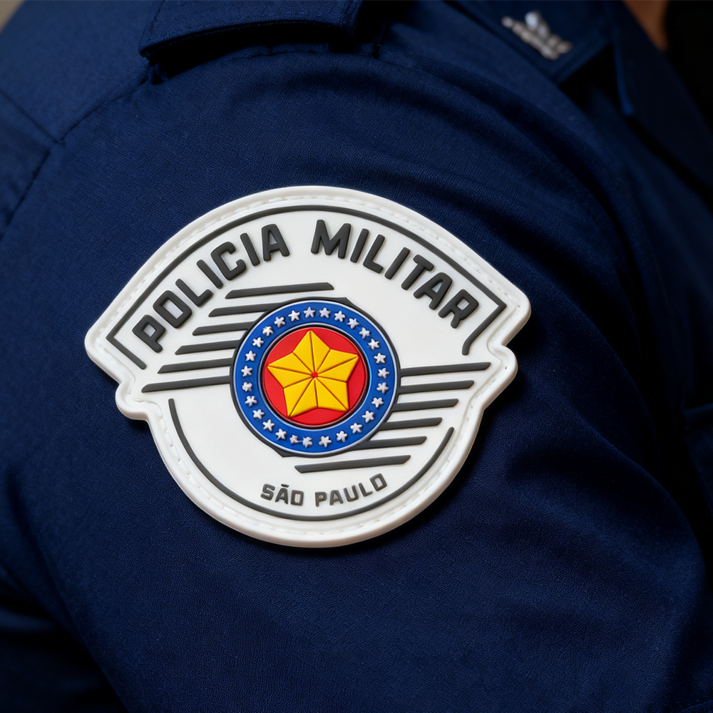 Brazil Public Security Service Rubber Patch with Nylon Hook Backing