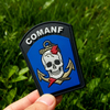 Custom Brazilian COMANF Amphibious Group PVC Patch 3D Soft Rubber Badge with Hook and Loop Backing