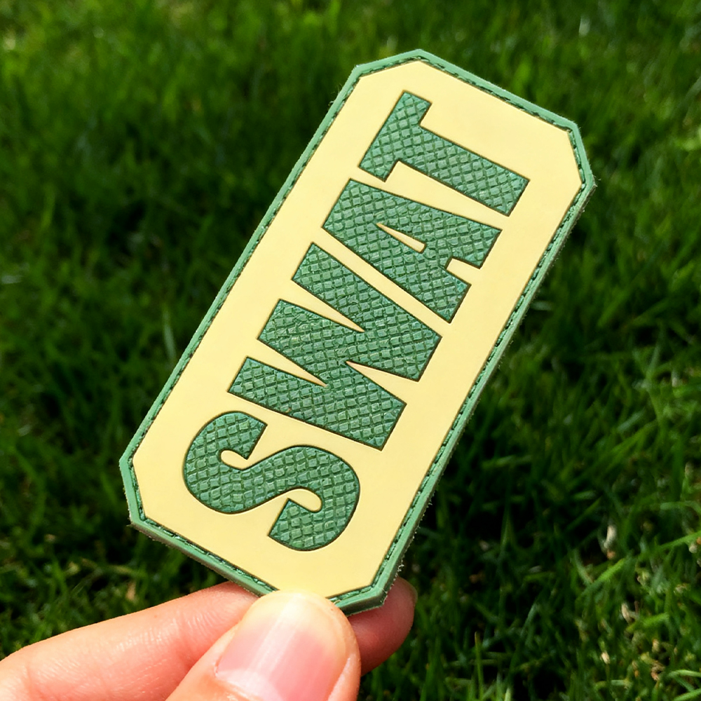 3D SWAT PVC Patch High-Detail Rubber Badge for Outdoor Gear Backpacks Jackets Hook-and-Loop Attachment