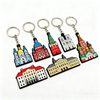 2D Pvc Rubber European One Piece Creative British Red Bus Big Ben Pendant Keychain London Phone Box Souvenir Keychains Rings